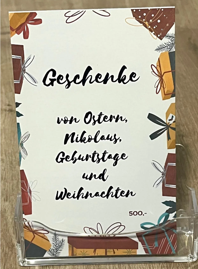 Spar Challenge Klappkarte "Geschenke"