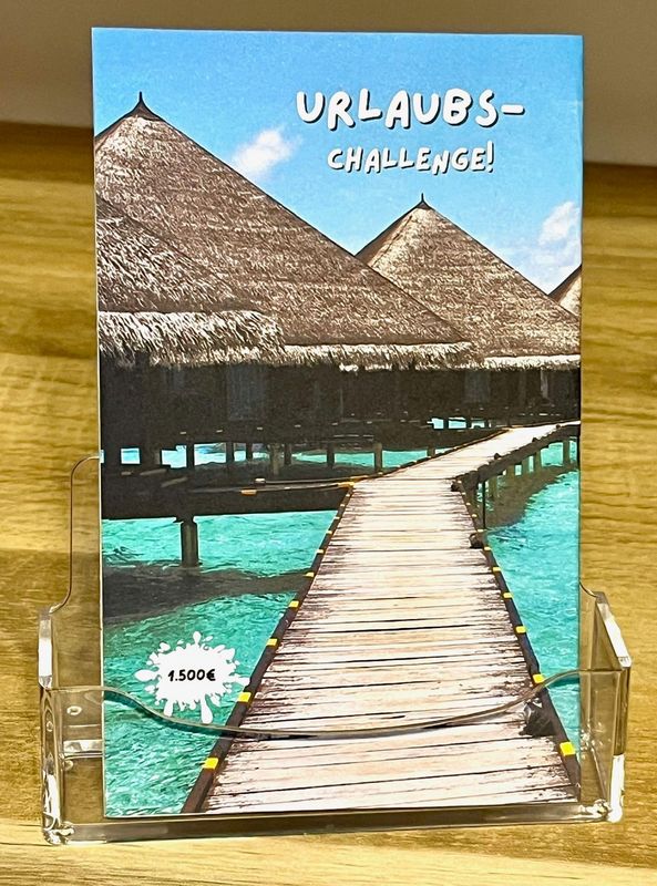 Spar Challenge Klappkarte Spar Challenge Klappkarte "Urlaub"