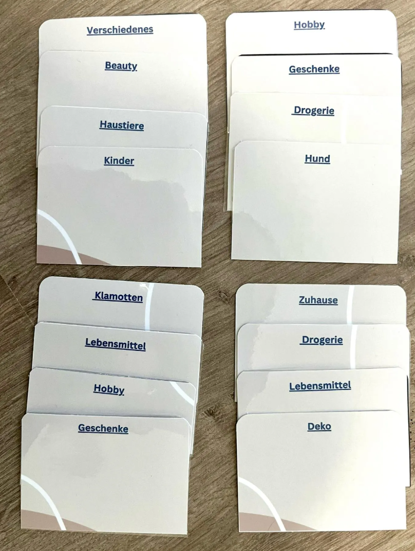 Karten für das Budget Portemonnaie