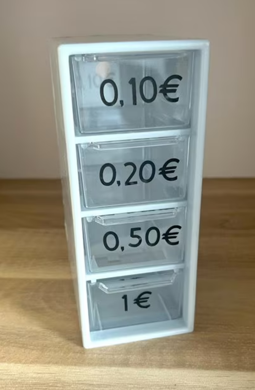 Sparbox mit 4 Fächern