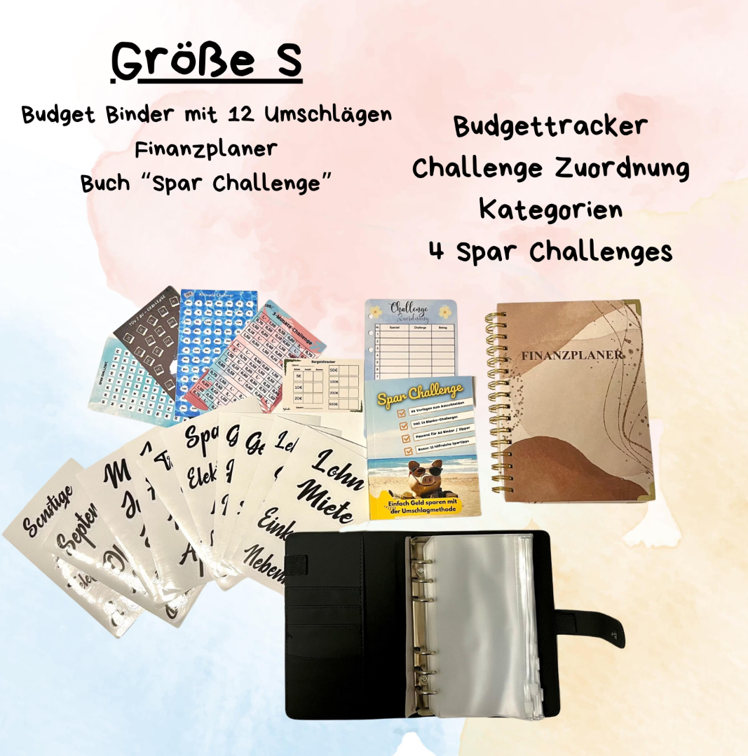 Starterpaket für Spar Challenges, Starterpack, Umschlagmethode für Anfänger