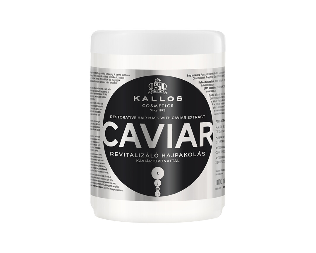 KALLOS KJMN CAVIAR RESTORATIVE HAIR MASK WITH CAVIAR EXTRACT 1000 ml