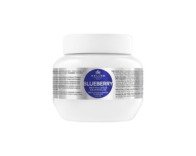 KJMN BLUEBERRY REVITALISING MASK FOR DRY, DAMAGED, CHEMICALLY TREATED HAIR, WITH BLUEBERRY EXTRACT AND AVOCADO OIL 275 ML