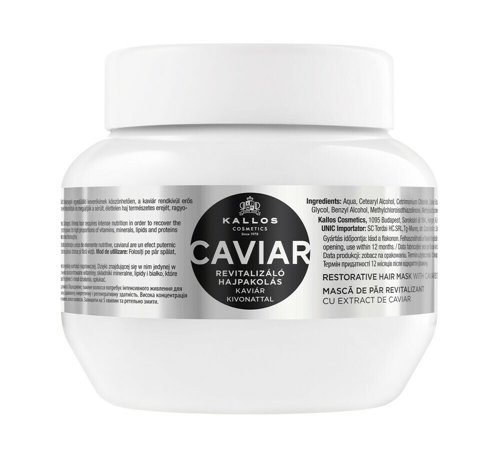 KALLOS KJMN CAVIAR RESTORATIVE HAIR MASK WITH CAVIAR EXTRACT 275 ml