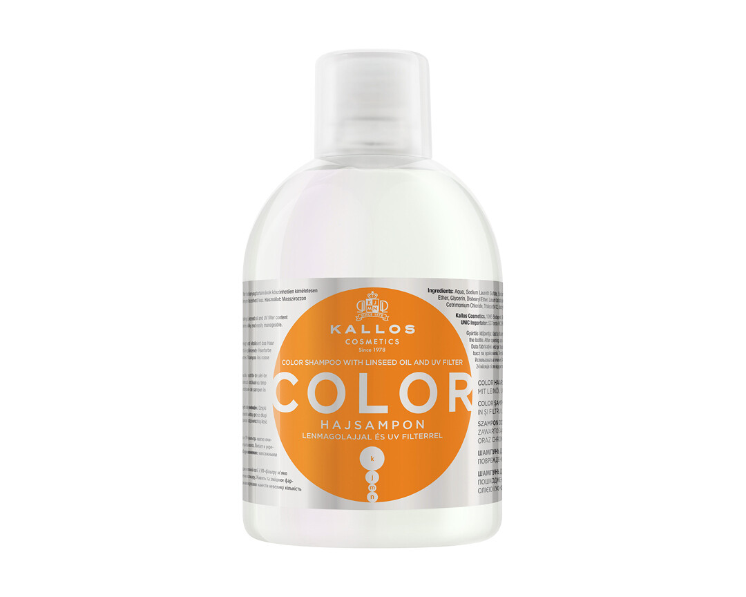 KALLOS COLOR SHAMPOO WITH LINSEED OIL AND UV FILTER FOR COLOR TREATED AND DAMAGED HAIR 1000ml
