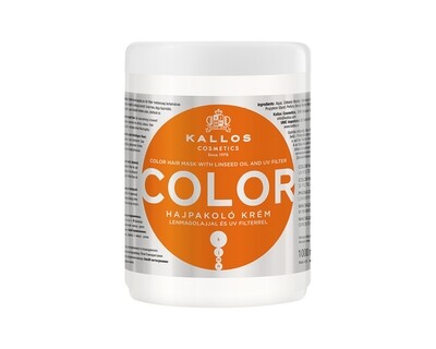 KJMN COLOR HAIR MASK WITH LINSEED OIL AND UV FILTER FOR COLOR TREATED AND DAMAGED HAIR 1000ml