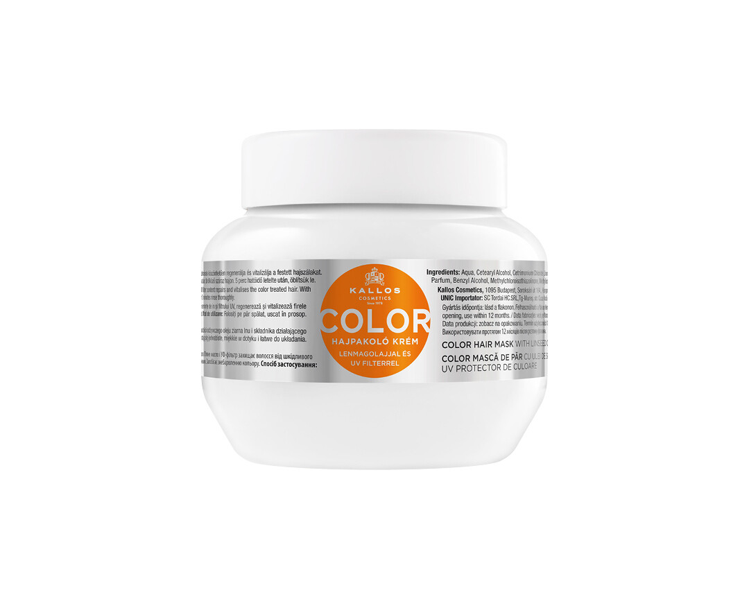 KJMN COLOR HAIR MASK WITH LINSEED OIL AND UV FILTER FOR COLOR TREATED AND DAMAGED HAIR 275ml