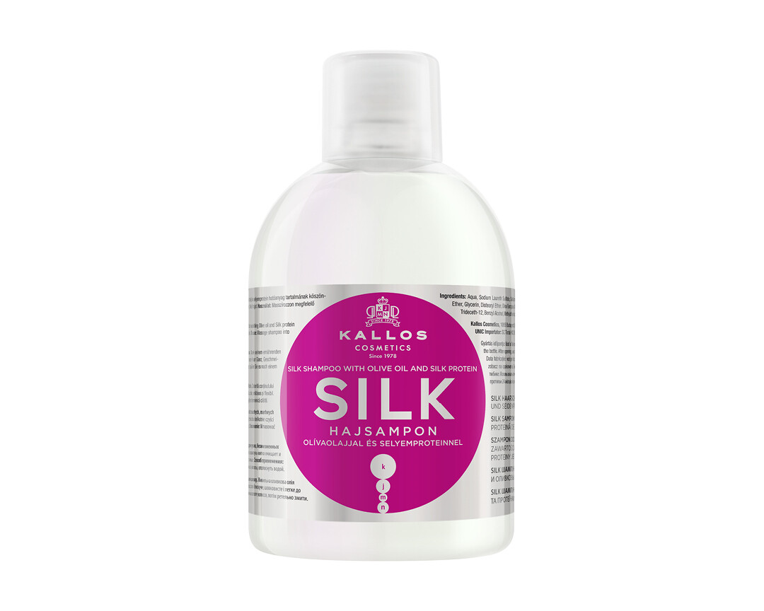 KALLOS SILK SHAMPOO WITH OLIVE OIL AND SILK PROTEIN FOR DRY, SENSITISED AND LIFELESS HAIR 1000 ml