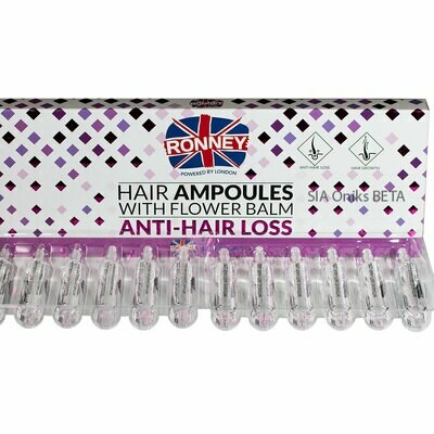 RONNEY Hair Ampoules with flower balm ANTI-HAIR LOSS (12x10 ml) RCH 00010