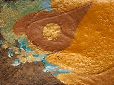 Lichttor 10 - ”Ich bin da · Die Entscheidung” - Acrylblock, magisch