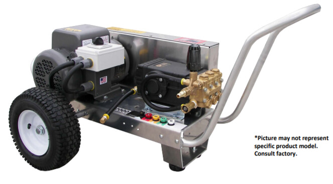 Pressure-Pro 3500PSI 4GPM Pressure Washer Eagle Series Electric V-Belt Drive - 230Volt/3PH/23A - General Pump - 10HP