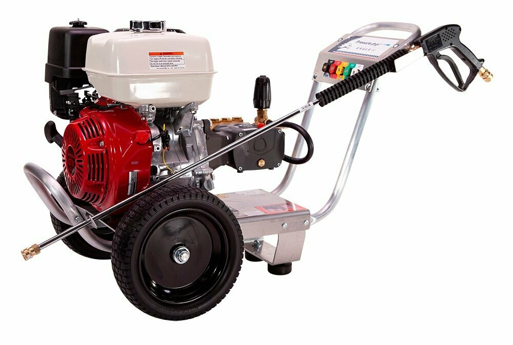 Pressure-Pro 4000PSI 4GPM Pressure Washer Eagle Series - AR Pump - Honda GX390 Engine - Cold Water Gas - Pull Start