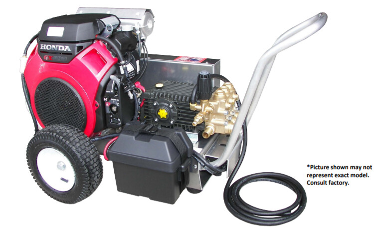 Pressure-Pro 4000PSI 5GPM Pressure Washer Pro Series - V-Belt Drive - AR Pump - Honda GX630 Engine - Cold Water Gas - Electric Start