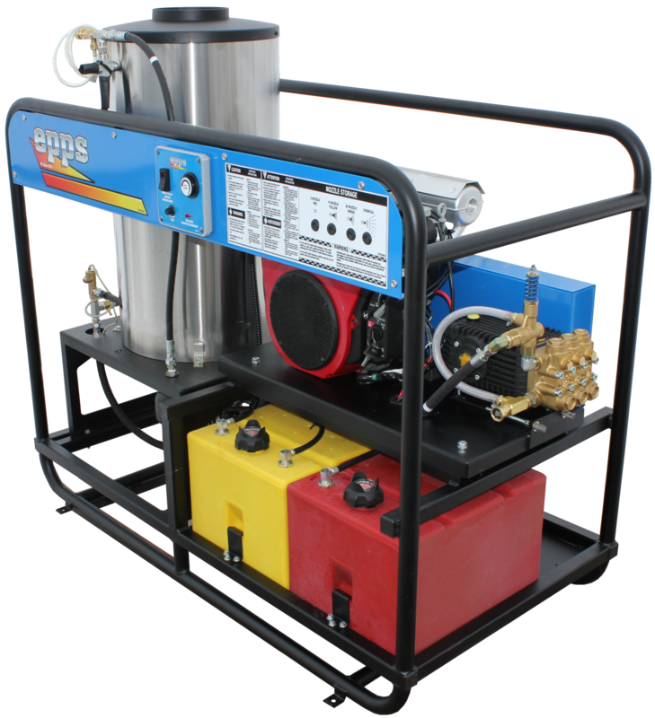 EPPS PRESSURE WASHER 3500PSI 5.2GPM Skid Mount SM3552H20 Belt Drive Hot Water Gas - Honda GX630