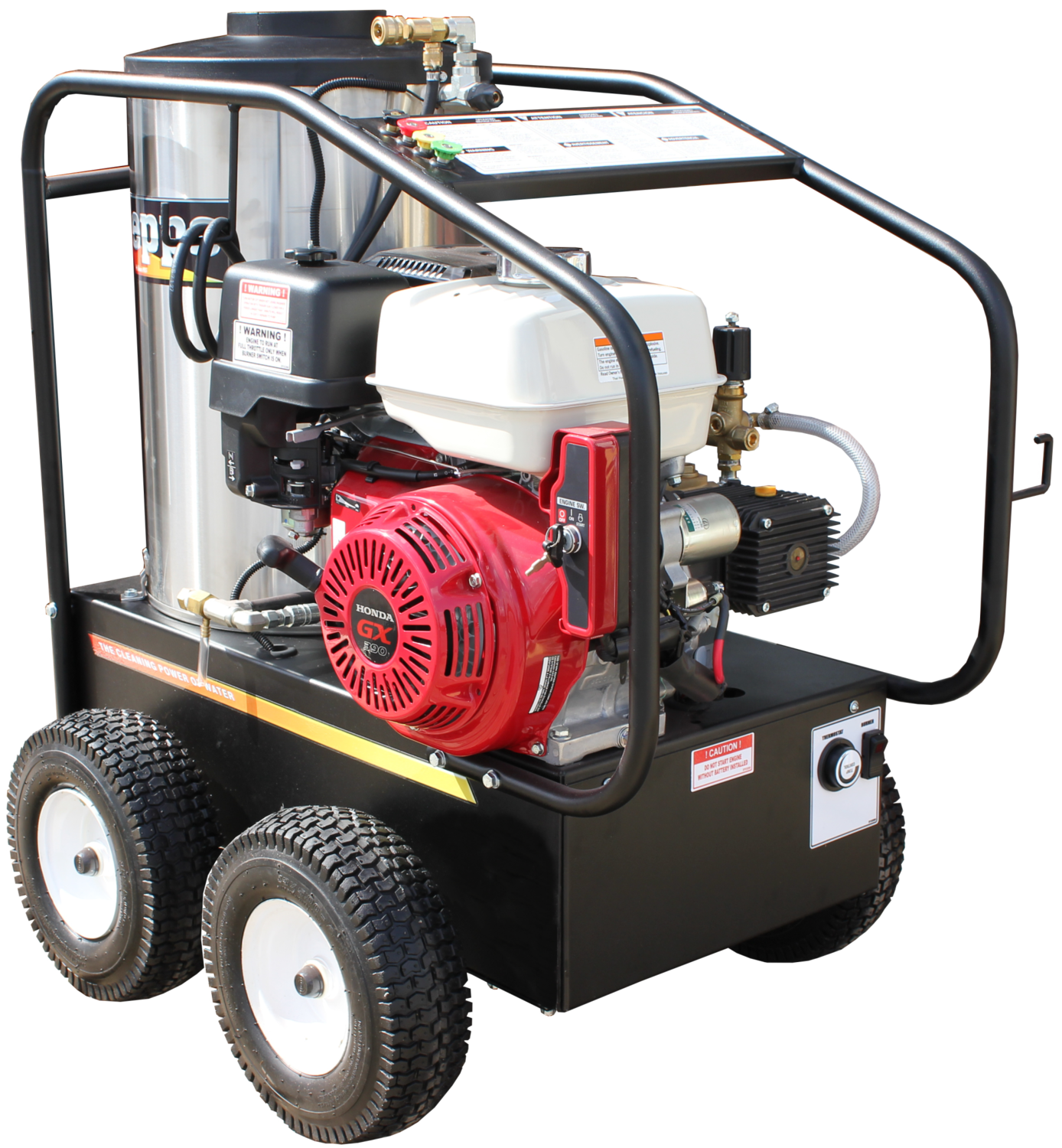 EPPS PRESSURE WASHER 3500PSI 3.8GPM Portable 4 WHEEL CART  4435H13C Direct  Drive Hot Water Gas Pressure Washer