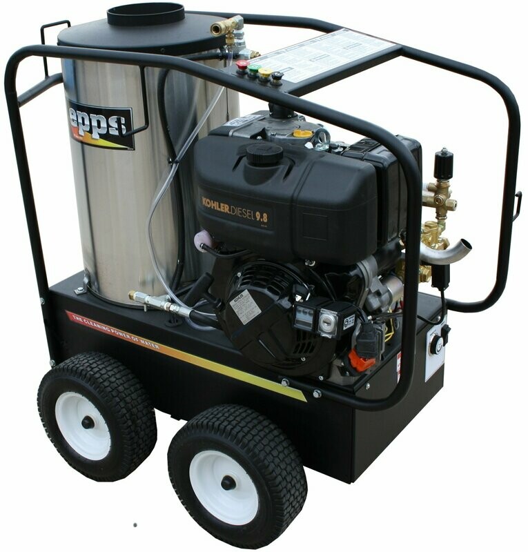 EPPS PRESSURE WASHER 3000PSI 3.6GPM Portable 4 WHEEL CART 4430KD Direct  Drive Hot Water Kohler diesel engine