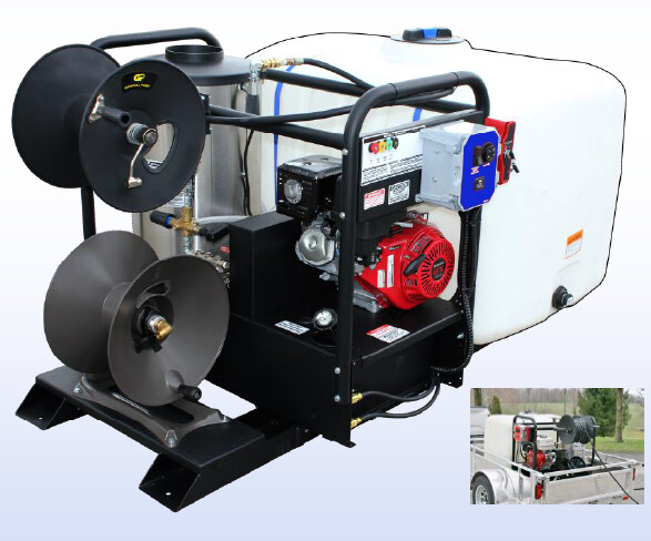 EPPS PRESSURE WASHER 3500PSI 3.6GPM Truck/Trailer/Skid Mount 4435H13BDT Belt Drive Hot Water Gas - Honda GX390