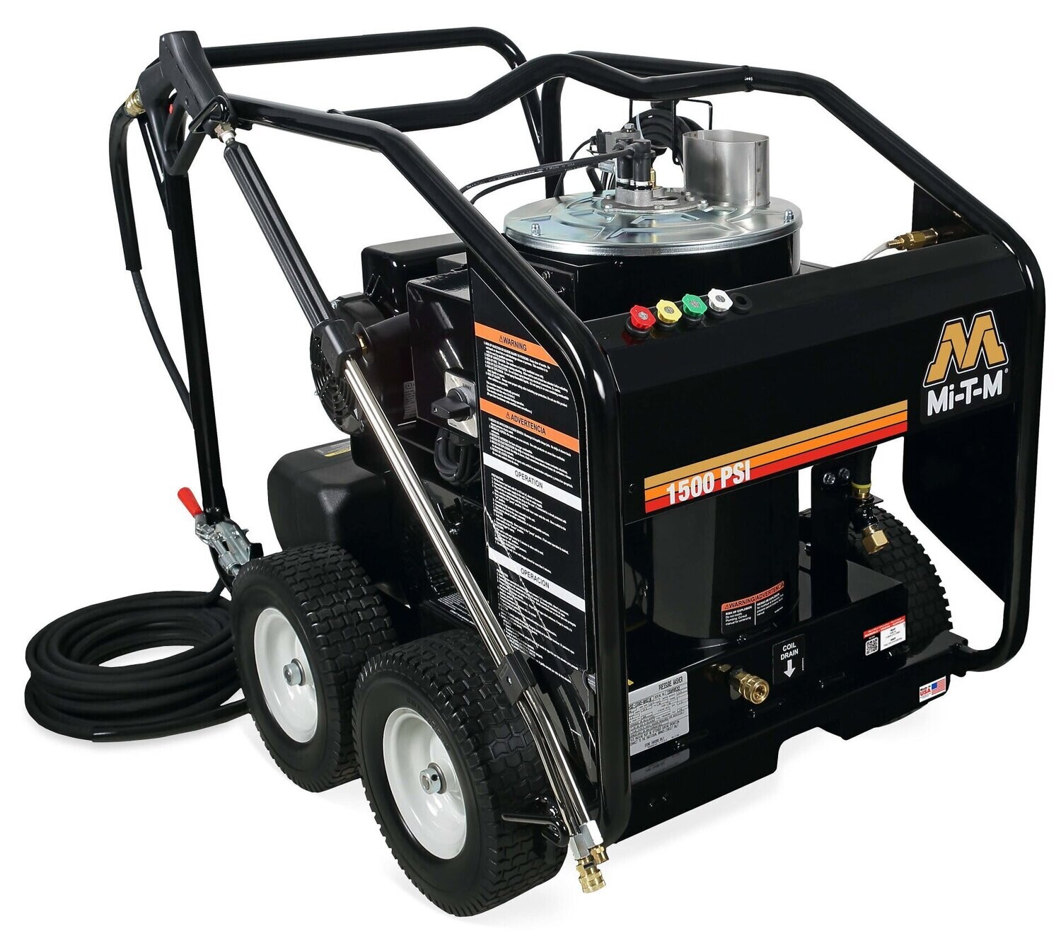 Mi-T-M Pressure Washer Hot Water/Diesel Fired - 1500PSI - 2GPM