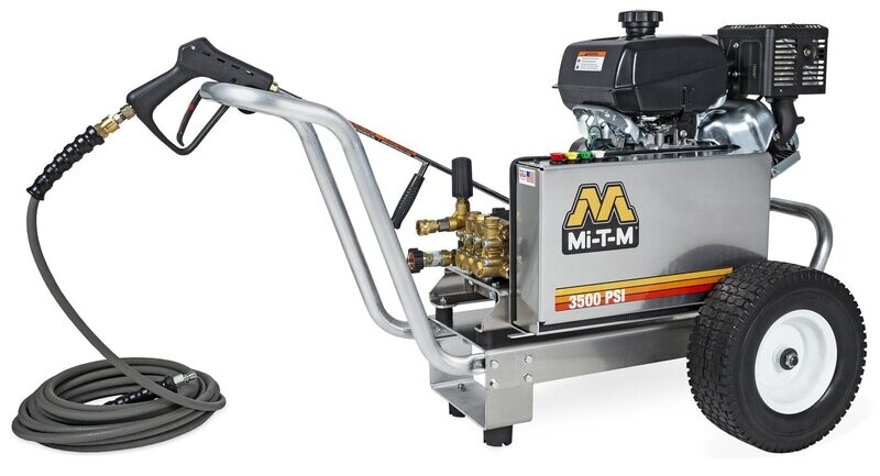 Mi-T-M Pressure Washer Cold Water Gas Engine - 3500PSi- 3.7GPM - Belt Drive