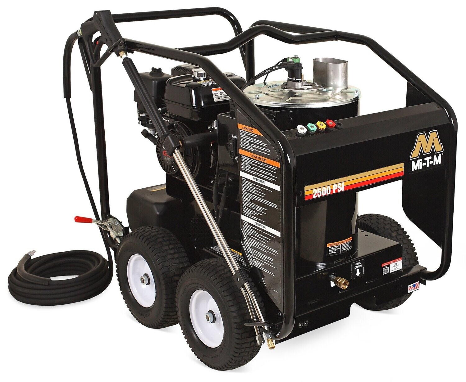 Mi-T-M Pressure Washer - 2500PSI 2.6GPM - Hot Water Gas Engine