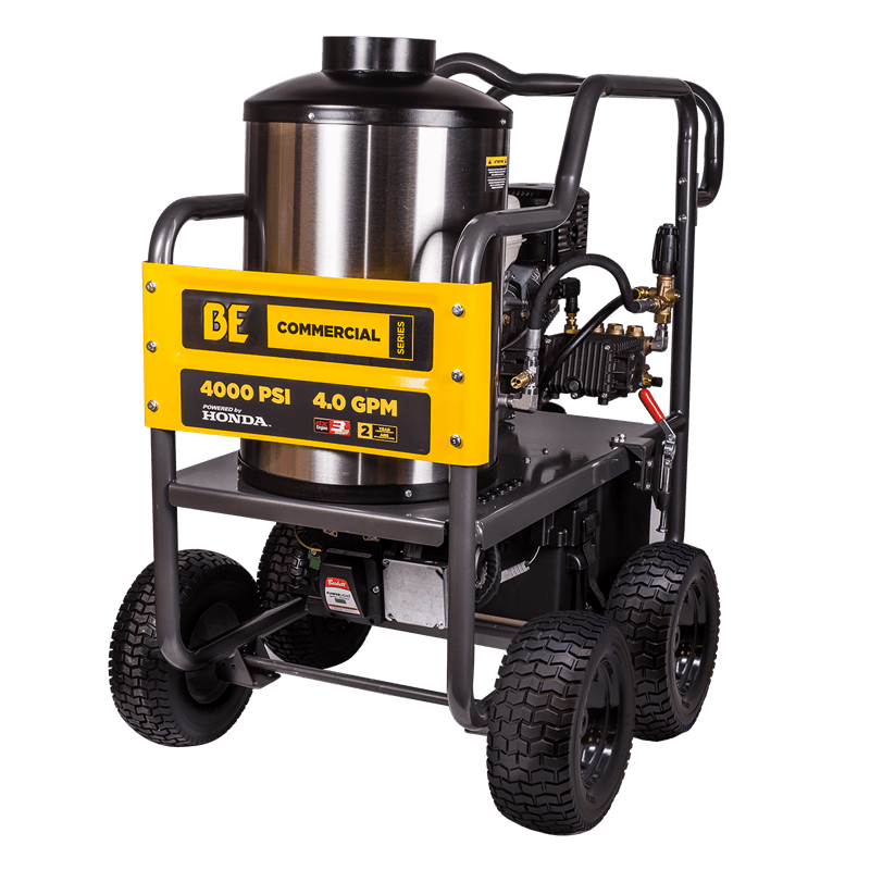 BE Pressure Washer 4000 PSI - 4.0 GPM Hot Water Gas - Honda GX390 Engine - Comet Pump