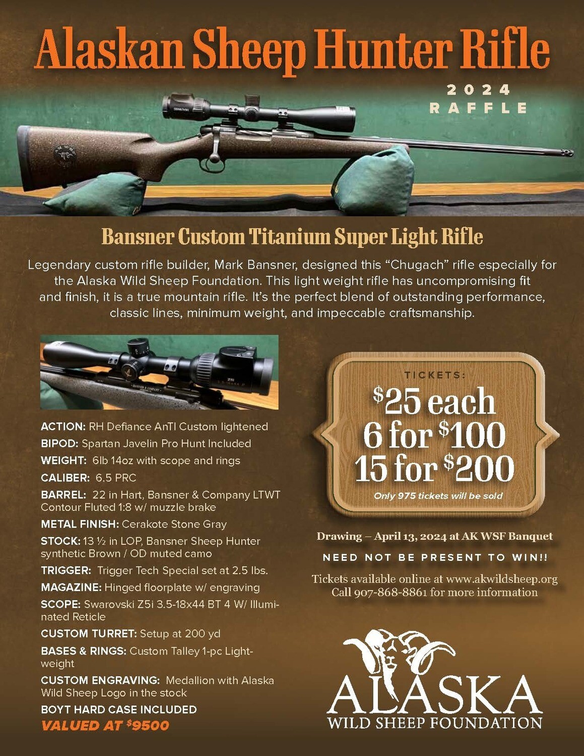 2024 Alaska Sheep Hunter Rifle