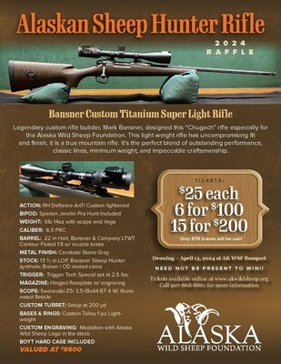 2024 Alaska Sheep Hunter Rifle