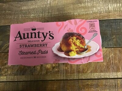 Aunty's Strawberry  Steamed Puds 2x95g