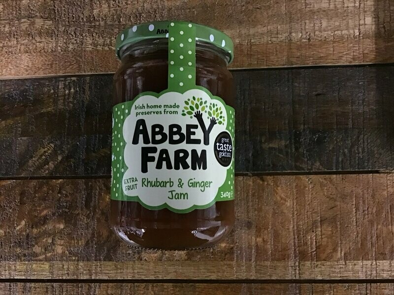 Abbey Farm Rhubarb &amp; Ginger Jam 340g