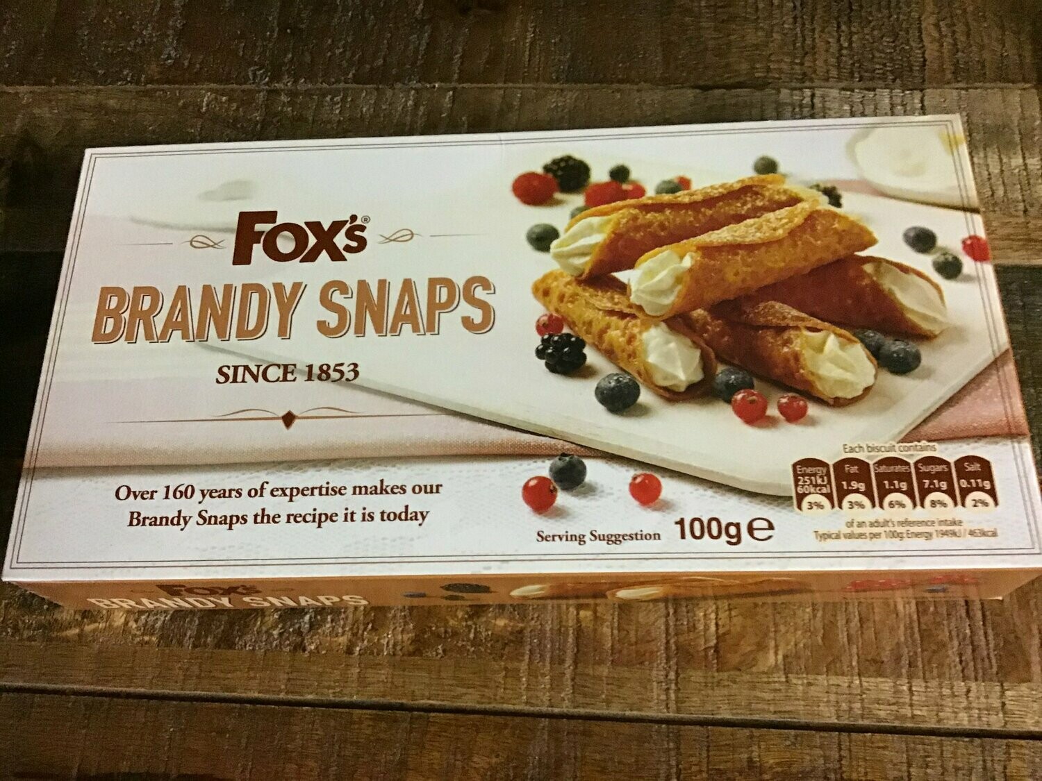 Foxs Brandy Snaps 100g