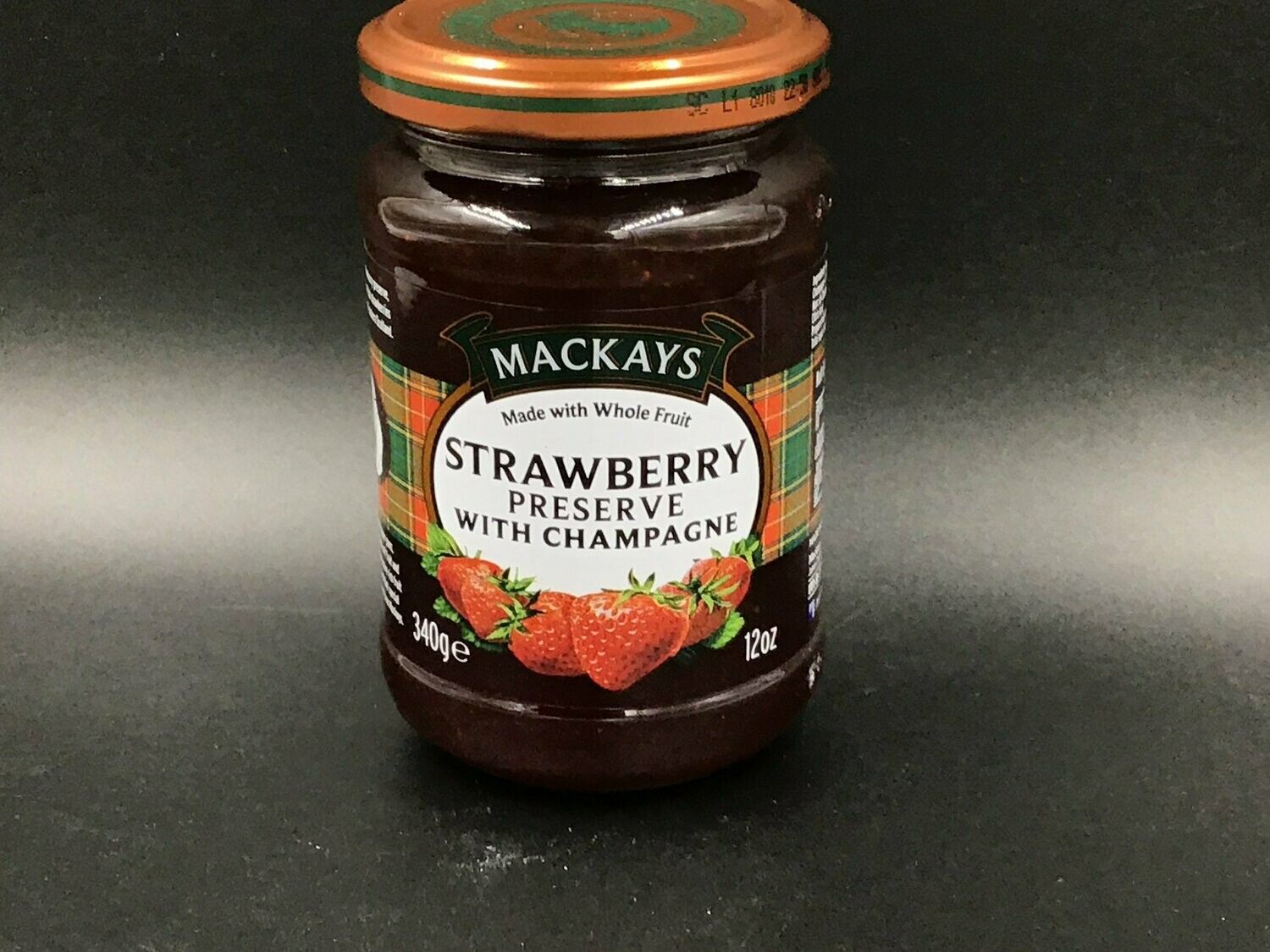 Mackays Strawberry Preserve With Champagne 340g
