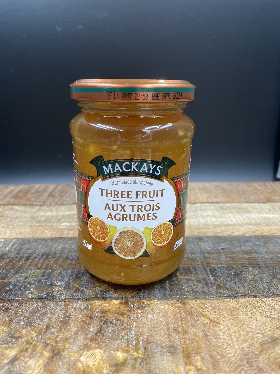 Mackays Three Fruit Marmalade 250ml