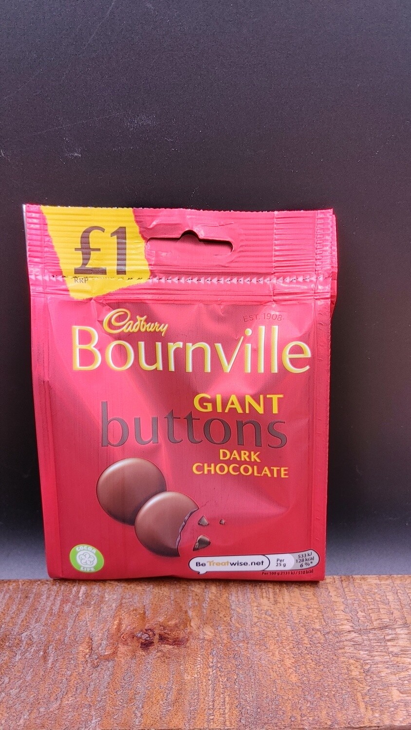 Bournville Giant Buttons Dark Chocolate 95g