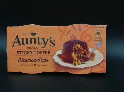Aunty's Sticky Toffee Steamed Puds 2x95g