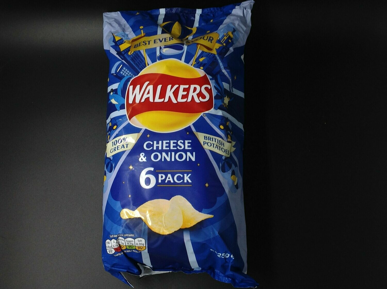 Walkers Cheese & Onion 6pk