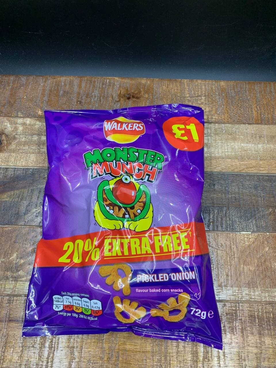 Walkers Monster Munch Pickled Onion 72g