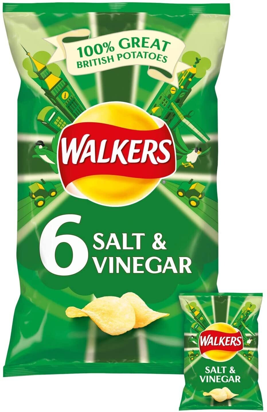 Walkers Salt & Vinegar 6 Pack