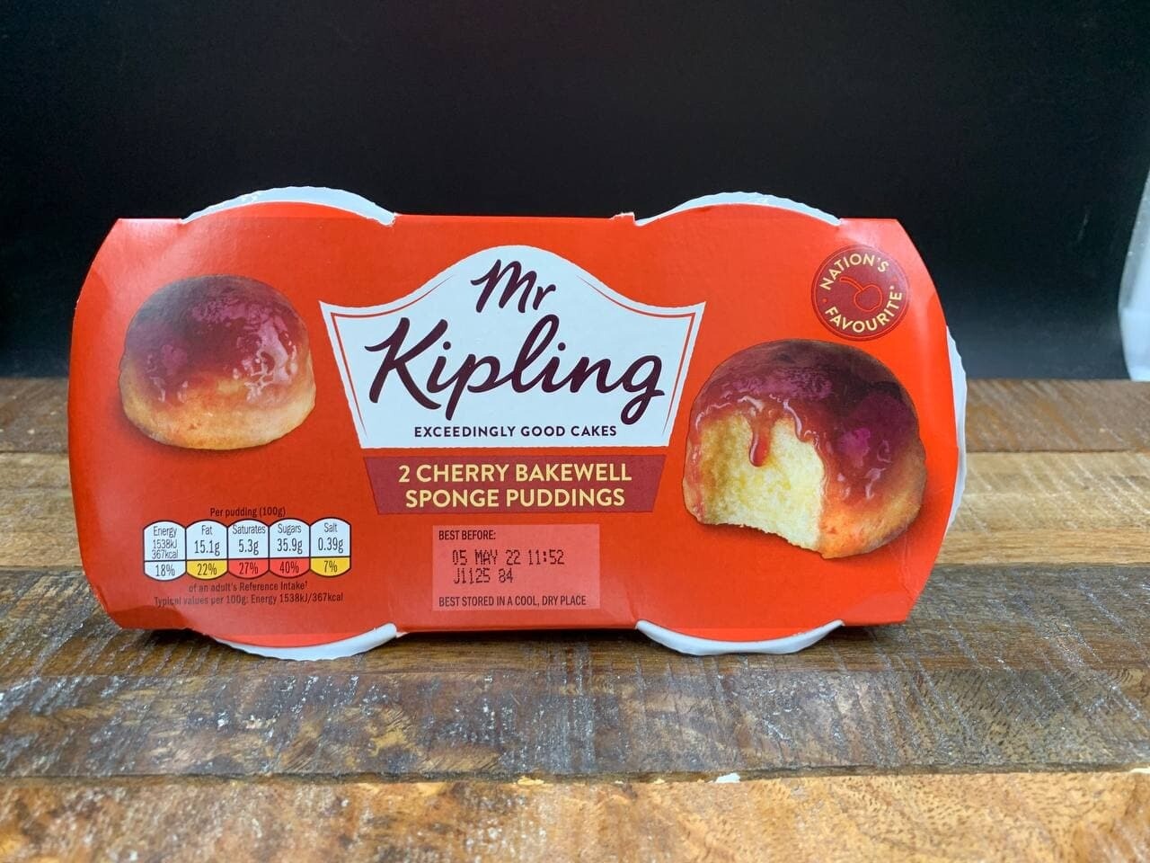 Mr. Kipling Cherry Bakewell Sponge Puddings 2x95g