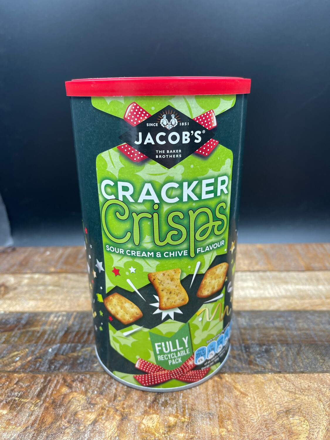 Jacob's Cracker Crisps Sour Cream & Chive Flavour Canister 230g