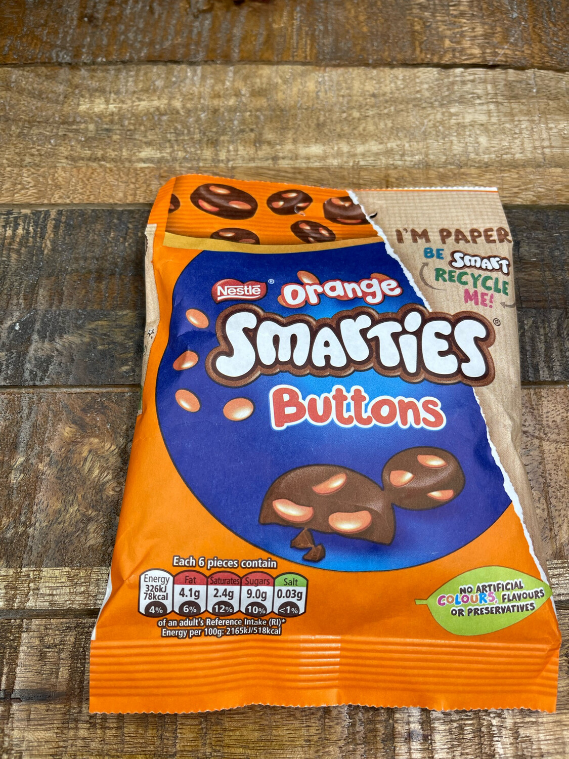 Nestle Orange Smarties Buttons 85g