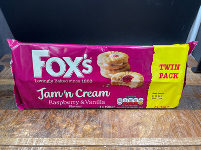 Fox's Jam 'n Cream Twin Pack 2x150g