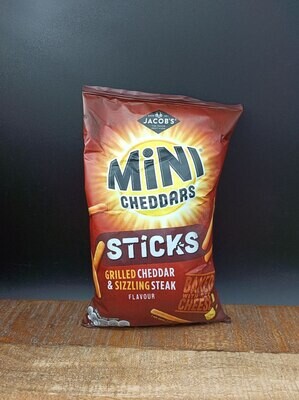 Mini Cheddars Sticks Grilled Cheddar & Sizzling Steak 150g