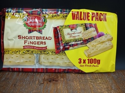 Highland Specialty Shortbread Fingers 3 x 100g