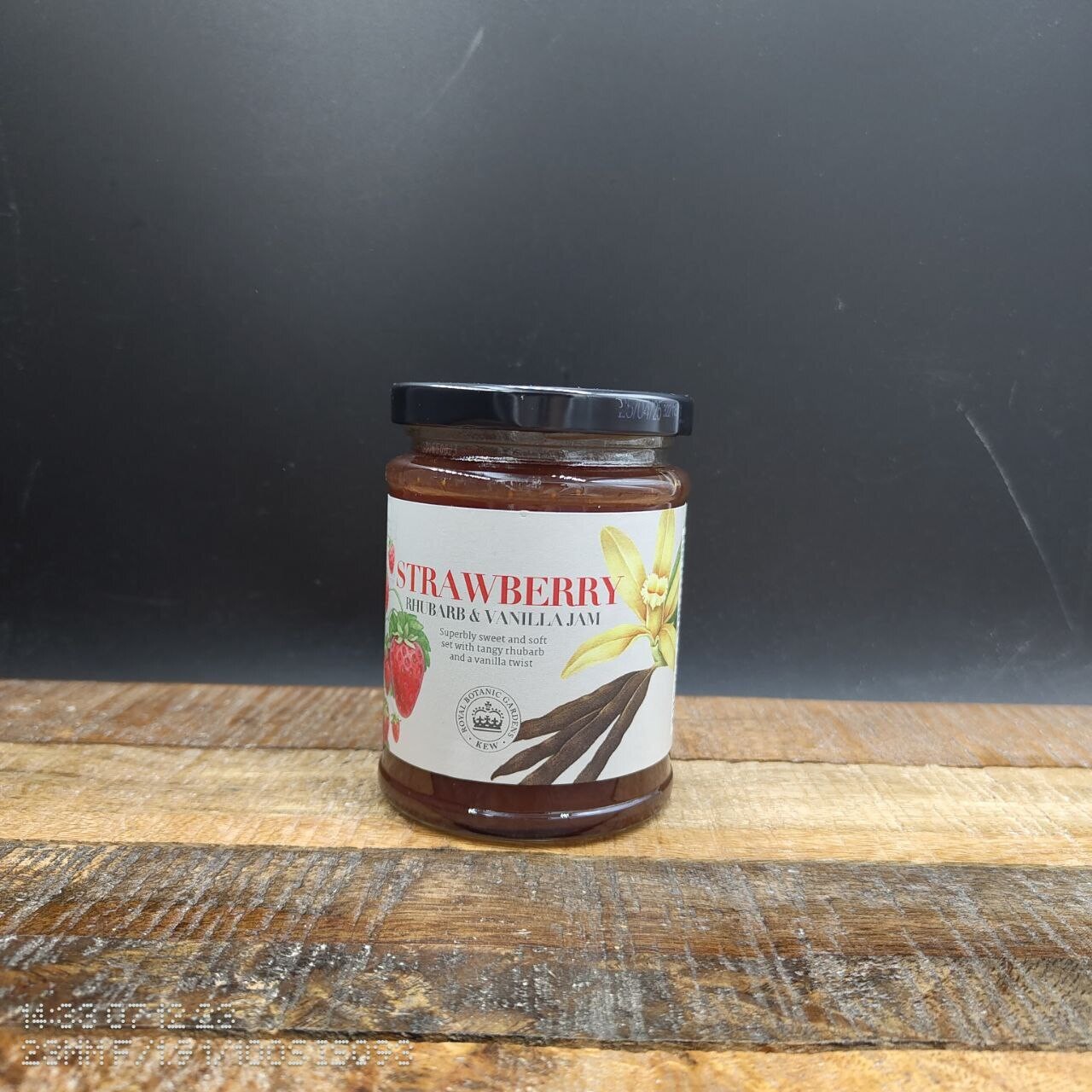 Kew Strawberry Rhubarb & Vanilla Jam 340g