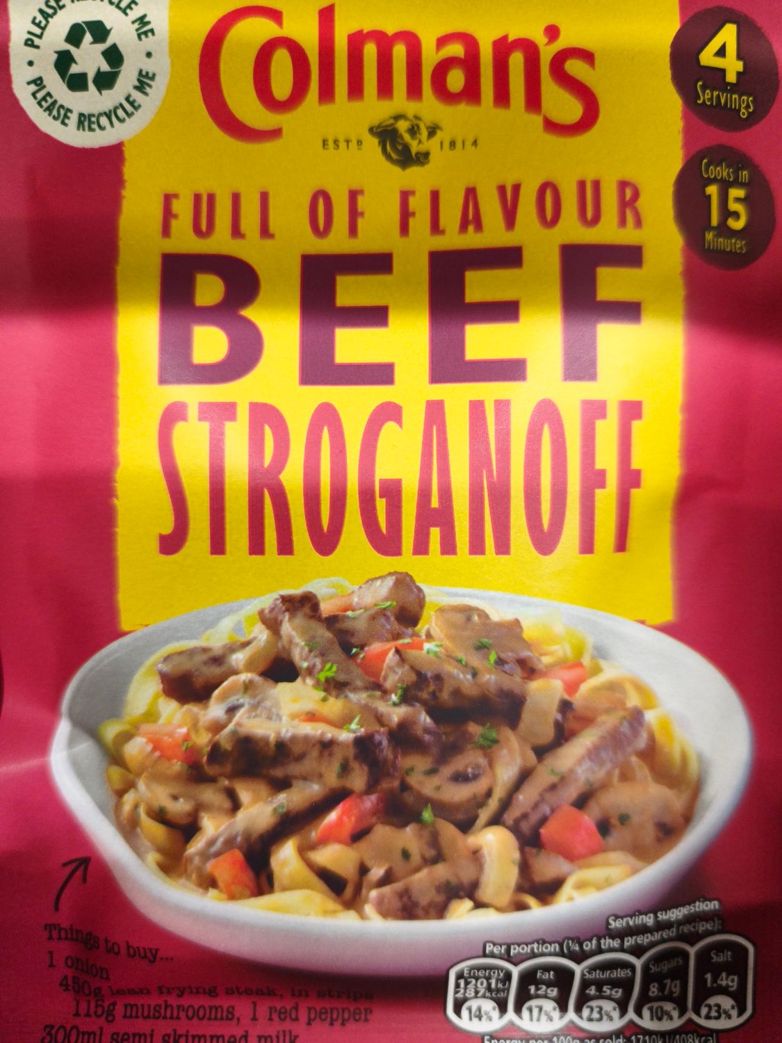 Colman's Beef Stroganoff 39g