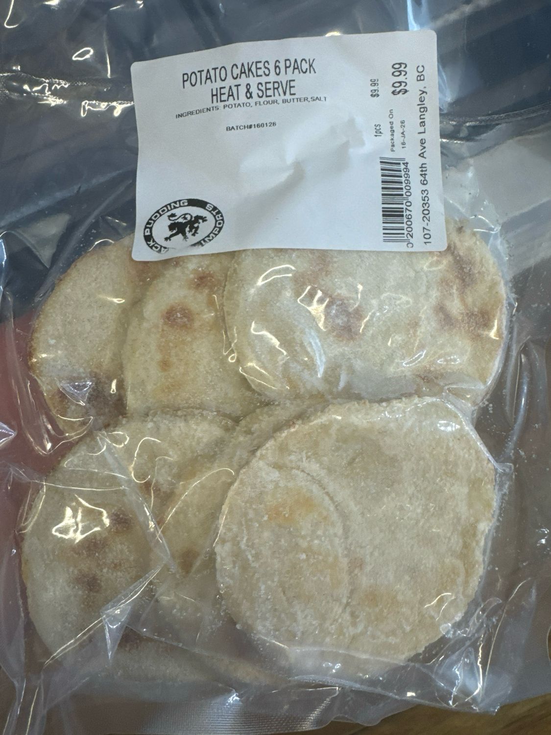 Potato Cakes 6 Pack Heat &amp; Serve