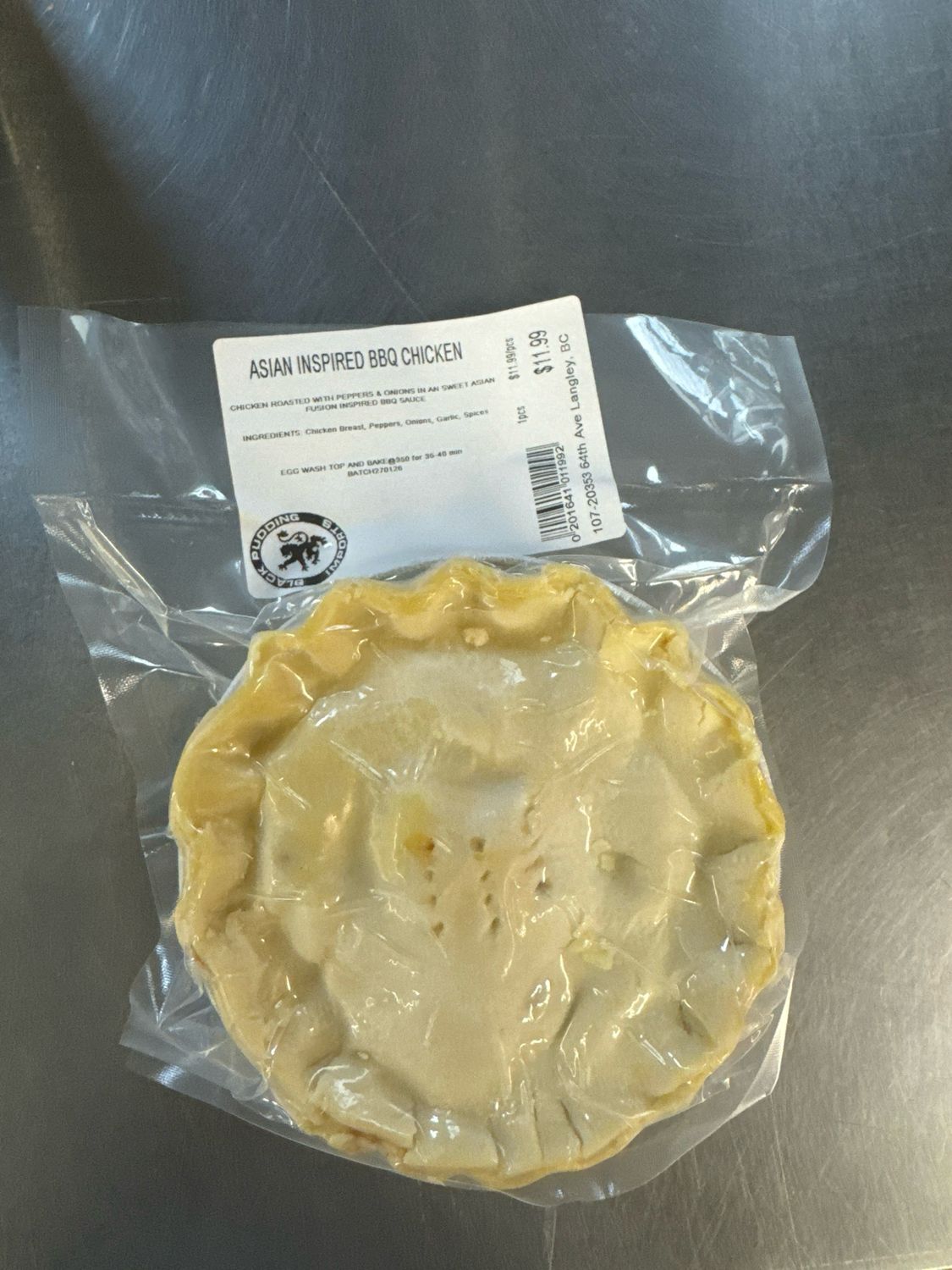 Asian Inspired Bbq Chicken Pie