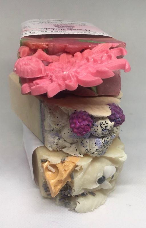 3 stacked soap bar varieties