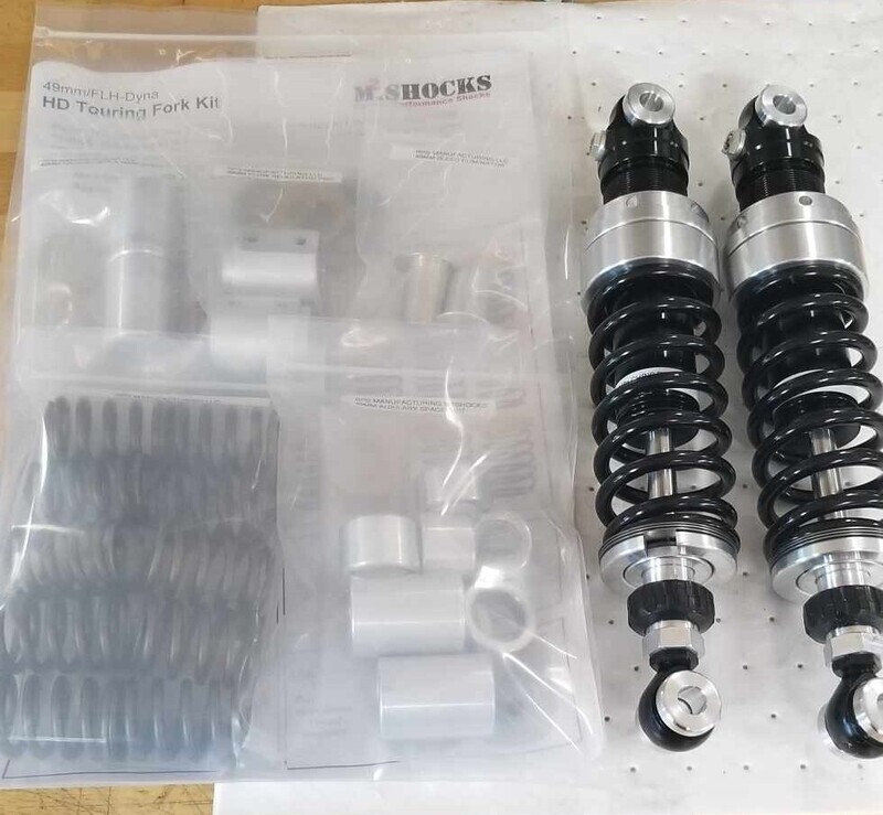 M2.Twin LOWERED Shocks and 49mm Touring Fork Kit Combo