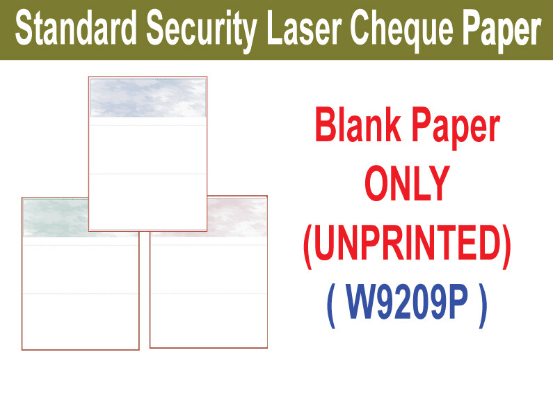 Standard Security Laser Cheque (Paper ONLY)